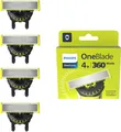 Philips OneBlade 360-Klingen - 4x 360-Ersatzklingen, Trimmen & Rasieren QP440/50