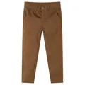 vidaXL Kinderhose Elastischer Bund Knopf Kinder Hose Freizeithose Sporthose Cognac 116