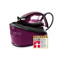 Tefal Express Vision, leistungsstarker 6,9-Bar-Druck, Dampfstoß: 480g/Min., Smart Temp-Technologie, LED Beleuchtung, abnehmbarer Kalk-Kollektor, Eco-Modus, 1,8 L Wassertank, lila/schwarz, SV8152