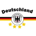 trends4cents Flagge Deutschland 17 WEISS 4 STERNE 90 x 150 cm mit 2 Messingösen (32195055)