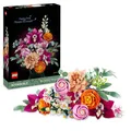 LEGO Botanicals Schöner Rosafarbener Blumenstrauß - Set mit Kunstblumen für Erwachsene - Deko mit künstlichen Rosen, Gänseblümchen, Kornblumen & Holunderblüten - Geschenkidee zum Muttertag - 10342