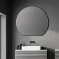Spiegel Rund Talos Picasso Schwarz Ø 100 Cm - Mit Hochwertigem Aluminiumrahmen Für Stilvolles Ambiente - Perfekter Badezimmerspiegel