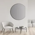 Badspiegel Badezimmerspiegel Spiegel rund  Ø 100 cm schwarz Talos Picasso