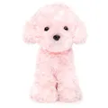 WEIGEDU Rosa Welpen-Stofftiere Plüsch-Spielzeug, Rosa Spielzeugpudel Bichon Frisé Malteser Plüschhund, für Mädchen, Kinder, Babys, Geburtstag, Ostern, Weihnachten - 32 cm