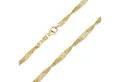 Materia Goldkette Damen 8K Singapurkette Gold 3mm K117, 333 Gelbgold, Hochglanz