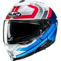 HJC i71 Viz Helm, weiss-rot-blau, Größe L für Männer
