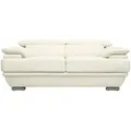Design-Ledersofa zwei Plätze verstellbares Kopfstück Weiß EWING - Büffelleder