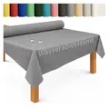 DecoHomeTextil Heimtextilmanufaktur Tischdecke Rolle Vliesstoff Tischläufer Vlies wasserabweisend grau 100 cm x 2500 cm