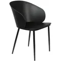 2er-Set White Label Stuhl Gigi Kunststoff Black