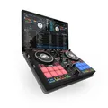 Reloop Ready - Kompakter 2-Deck-DJ-Controller für Serato DJ Lite (inklusive) & DJ Pro,16 große RGB-Pads, 9 Leistungsmodi inkl. neuer Scratch Bank, 2 FX-Units, Sitzt passgenau auf einem 13-Zoll-Laptop