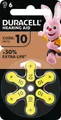 Duracell Duracell Batterie Zinc Air, 10, 1.4V Easy Tab, Retail Blister (6-Pack Batterie, (1,4 V)