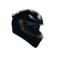AGV - K1 S E2206 Motorrad Helm, Herren ECE Vollvisier Motorradhelm, Racing Style mit Aerodynamischem Spoiler, Kratzfestem Visier, 190° Sichtfeld, mit Intercom Ready, New model - Black, Medium