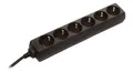 6Fach Steckdosenleiste schwarz 230 V / 16 A – Mehrfachstecker mit 1,4 m Leitu...