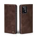 LBH Handyhülle für Samsung Galaxy A33 5G in Dunkelbraun mit Karten- und Geldfach Smartphone Hülle mit Standfunktion Flip Case Schutzhülle Magnetverschluss Vintage