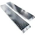 Vounot - 2x Auffahrrampe Aus Verzinkter Stahl, Rutschfest Laderampe,135 Cm, Maximale Last 400kg