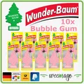WUNDER-BAUM Auto Duftbaum  | BUBBLE GUM | Lufterfrischer Camper | 10x STÜCK