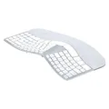 Matias Kabellos Tastatur Deutsch, QWERTZ, Mac Silber Ergonomisch (DE, Kabellos) (FK413D-DE)