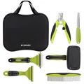 Navaris Fellpflege Premium Haustier-Pflegeset 6-teilig - Fellpflege mit Katzen Bürste, (6-St)