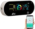 AGT Raumluftmessgerät: 5in1-Akku-Luftqualitätsmesser, HCHO, PM1/2,5, Temperatur u.v.m., App (Luftmessung, Partikelmesser, Gesundheit)