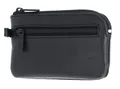 oxmox Leather Keyholder Schlüsselmäppchen Freedom Pigeon Embossed Black schwarz