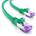 deleyCON 4m CAT7 Netzwerkkabel - 10 Gigabit - RJ45 Patchkabel Ethernet Kabel (Kupfer, SFTP PiMF Schirmung) - für Highspeed LAN DSL Switch Modem Router Patchpanel CAT7 CAT6 CAT5 - Grün