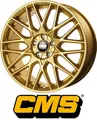 4x CMS C25 7X17 5/108 ET50 Complete Gold Gloss