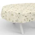 ANRO Wachstuchtischdecke Wachstischdecke Wachstuch Tischdecke abwaschbar Gartentischdecke Wasserabweisend Oval 200x140cm Schnittkante Canada Floral