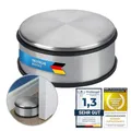 Designer Türstopper aus Edelstahl Gummi Türpuffer Türhalter Stopper 1,2kg (Silber 11x6cm, 1 Stück)