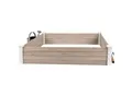 WONDERMAKE® Große Hochbeet-Umrandung aus Holz für Garten Terrasse, Pflanzbeet Bausatz XL quadratisch, Blumenbeet Kräuterbeet Beetumrandung niedrig deko, 120 x 120 x 26,5 cm, weiß grau anthrazit