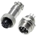 Pollin 453545 Rundsteckverbinder Buchse, Einbau, Stecker Gesamtpolzahl: 6 1 Set