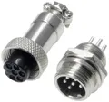 Pollin 453545 Rundsteckverbinder Buchse, Einbau, Stecker Gesamtpolzahl: 6 1 Set
