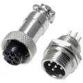 Pollin 453545 Rundsteckverbinder Buchse, Einbau, Stecker Gesamtpolzahl: 6   1...
