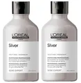 2x Loreal Professional Serie Expert Violet Dyes + Magnesium Silver Shampoo 300 m