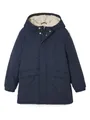 Vertbaudet Jungen Kapuzenparka mit Kuschelfutter und Recycling-Wattierung schwarz 98/104