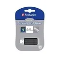 Verbatim Store n Go Pin Stripe USB Drive - USB-Flash-Laufwerk - 64GB - USB2.0 - Schwarz (49065)