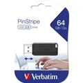Verbatim PinStripe USB-Stick 64 GB Schwarz Schiebemechanismus USB 2.0