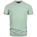 Indicode T-Shirt Herren INVasko Shirt Tee Herrenshirt T-Shirt Feinstrick mit Rippstricksaum grün XL (56)