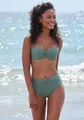 Sunseeker Bügel-Bandeau-Bikini-Top Loretta, mit Strukturmuster, oliv