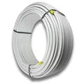 Pipetec 50m Alu-Verbundrohr 26x3, DVGW-zertifiziert, Weiß, für Heizung, Wasser, Sanitär, Trinkwasser, Fußbodenheizung, Zuleitung an Verteiler