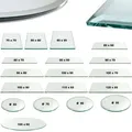 HOOZ Tischplatte Bodenschutzplatte ESG Glas – Tisch-, Funken- & Kaminschutz (Einzelprodukt, belastbare Glasauflage), Ersatzglasplatte für Tischgestell, Schutzglas & Bodenschutzplatte Rund | 70 cm x 70 cm