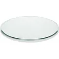 GHOOZ Glasplatte – Tischplatte aus ESG-Sicherheitsglas 6 mm mit Facettenschliff, für Couchtisch, Glastisch, Rund Ø70 cm, Transparent - Transparent