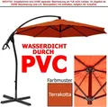 habeig Ampelschirm Sonnenschirm WASSERDICHT Ampelschirm 3m PVC Schirm 300cm wasserfest, 100% Wasserdicht
