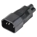 Tru Components Netz-Adapter Kaltgeräte-Stecker C14 - Kleeblatt-Buchse C5 Gesamt (TC-10529456)