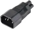 TRU COMPONENTS Netz-Adapter Kaltgeräte-Stecker C14 - Kleeblatt-Buchse C5 Gesamtpolzahl: 3