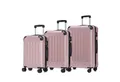 YONSLY Kofferset Premium Reisekoffer TSA-Schloss,YKK-Reißverschluss Hartschalen-Koffer, 4 Rollen, (3 tlg., M-L-XL-Set), Trolley Kabinenkoffer Rollkoffer Suitcase Handgepäck Teleskopstange