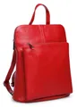 Caspar Schultertasche 2in1 Damen Leder Backpack in 2 Größen - PREMIUM LINE - Modell No.826, casual, leicht & unempfindlich - 100% Echtleder - Handmade in Italy