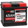 Langzeit Starter Autobatterie 45ah 12v
