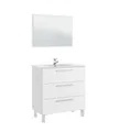 freiraum Waschbeckenunterschrank ATHENA in weiß glänzend - 80x86x45 (BxHxT)