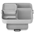 Mepal Bento-Lunchbox Large Take A – Brotdose mit Fächern, geeignet für bis zu 4 BZW. 8 Butterbrote, TPE/pp/abs, 0 mm Cool Grey - Grau, 1500 ml