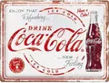 Blechschild Metallschild 30 x 40 cm - Coca-Cola - Refreshing New Feeling